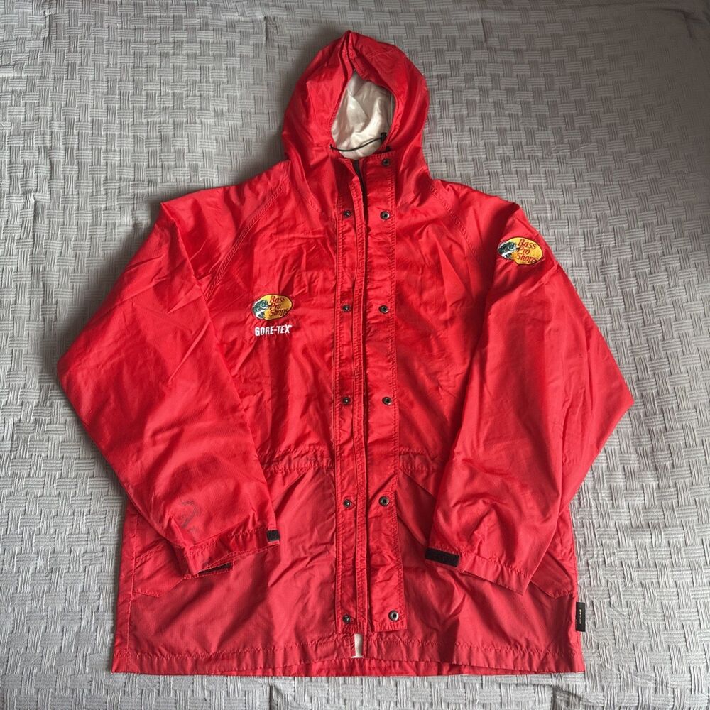 Bass Pro Shops Gore-Tex Red Rain Jacket Vintage